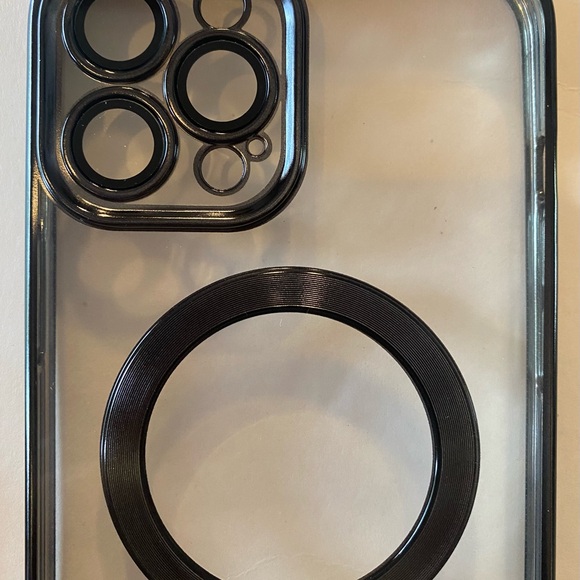 Hython Magnetic Clear Case for iPhone 12 Pro Max Case 6.7 Black   NEW - Picture 3 of 12